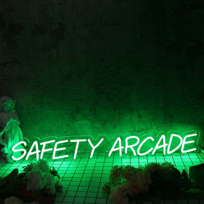 Safety Arcade Green Led Neon Sign - Shineneon
