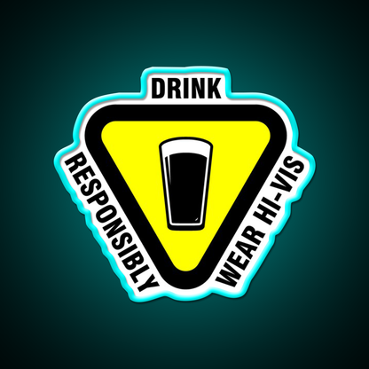 Safety First Beer Bar Decor Led Neon Sign Rgb Color - Size and dimension reference