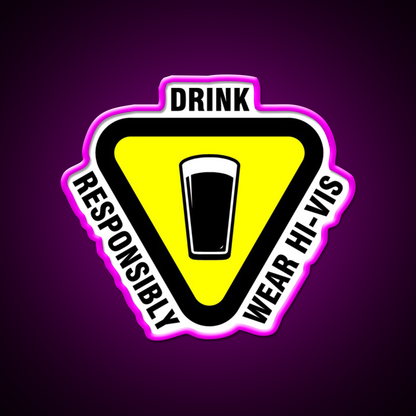 Safety First Beer Bar Decor Led Neon Sign Rgb Color - Neon sign mounted on wall in room
