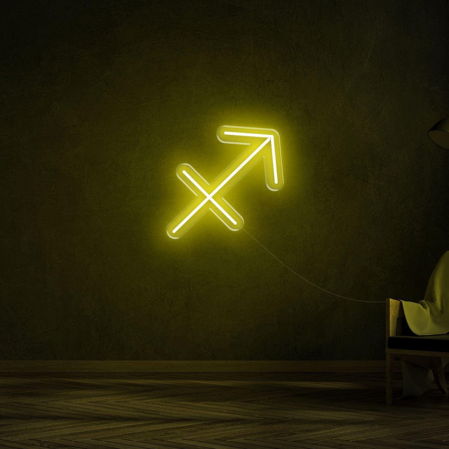 Sagittarius Zodiac Symbol Warm Yellow Led Neon Sign For Modern Home Decor | Shineneon