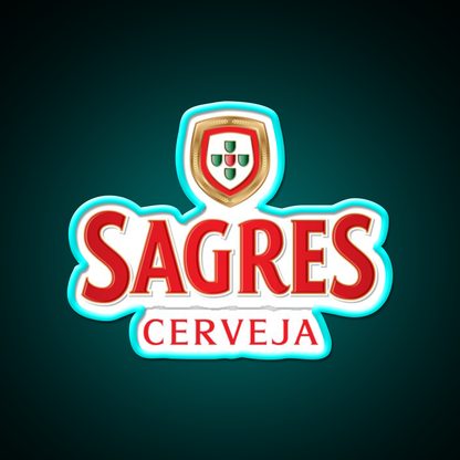 Sagres Beer Bar Decor Led Neon Sign Rgb Color - Size and dimension reference