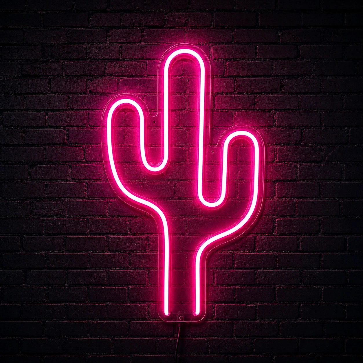 Saguaro Cactus Silhouette LED Neon Sign main product image