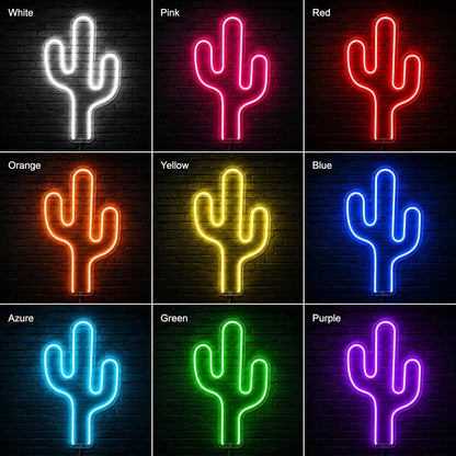 Saguaro Cactus Silhouette LED Neon Sign - Shineneon