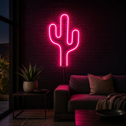 Saguaro Cactus Silhouette LED Neon Sign - Shineneon