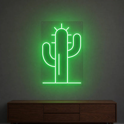 Saguaro Cactus With Spine Lines LED Neon Sign Garage Man Cave Neon Sign - Shineneon