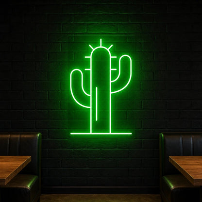 Saguaro Cactus With Spine Lines LED Neon Sign Garage Man Cave Neon Sign - Shineneon