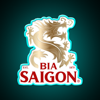 Saigon Beer Bar Decor Led Neon Sign Rgb Color - Size and dimension reference