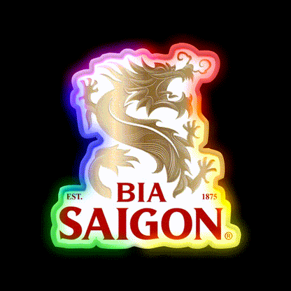 Saigon Beer Bar Decor Led Neon Sign Rgb Color - LED neon sign close-up detail