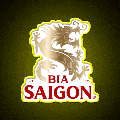 Saigon Beer Bar Decor Led Neon Sign Rgb Color - Custom LED neon sign front view