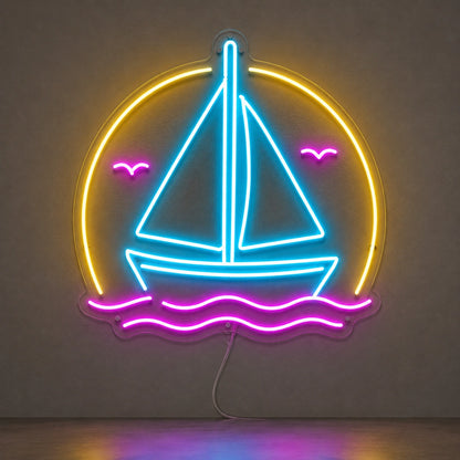 Sailboat Lake Neon Sign LED Neon Sign main product image