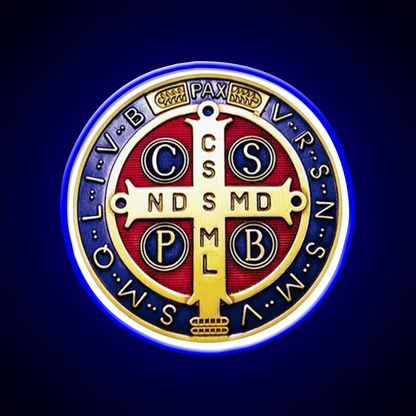 Saint Benedict Medal Crux Sancti Patris Cocktail Bar Decor Led Neon Sign Rgb Color - LED neon sign view 5