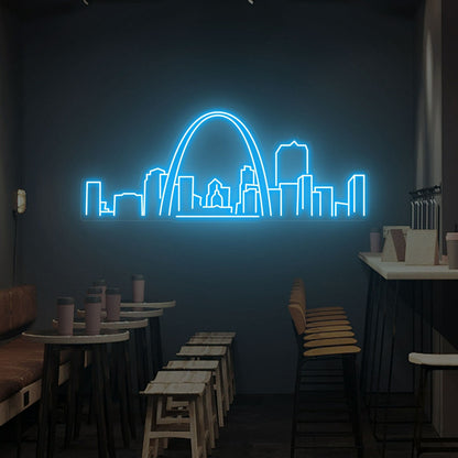 Saint Louis City Skyline Led Neon Sign Wall Decor Office Bar | Shineneon