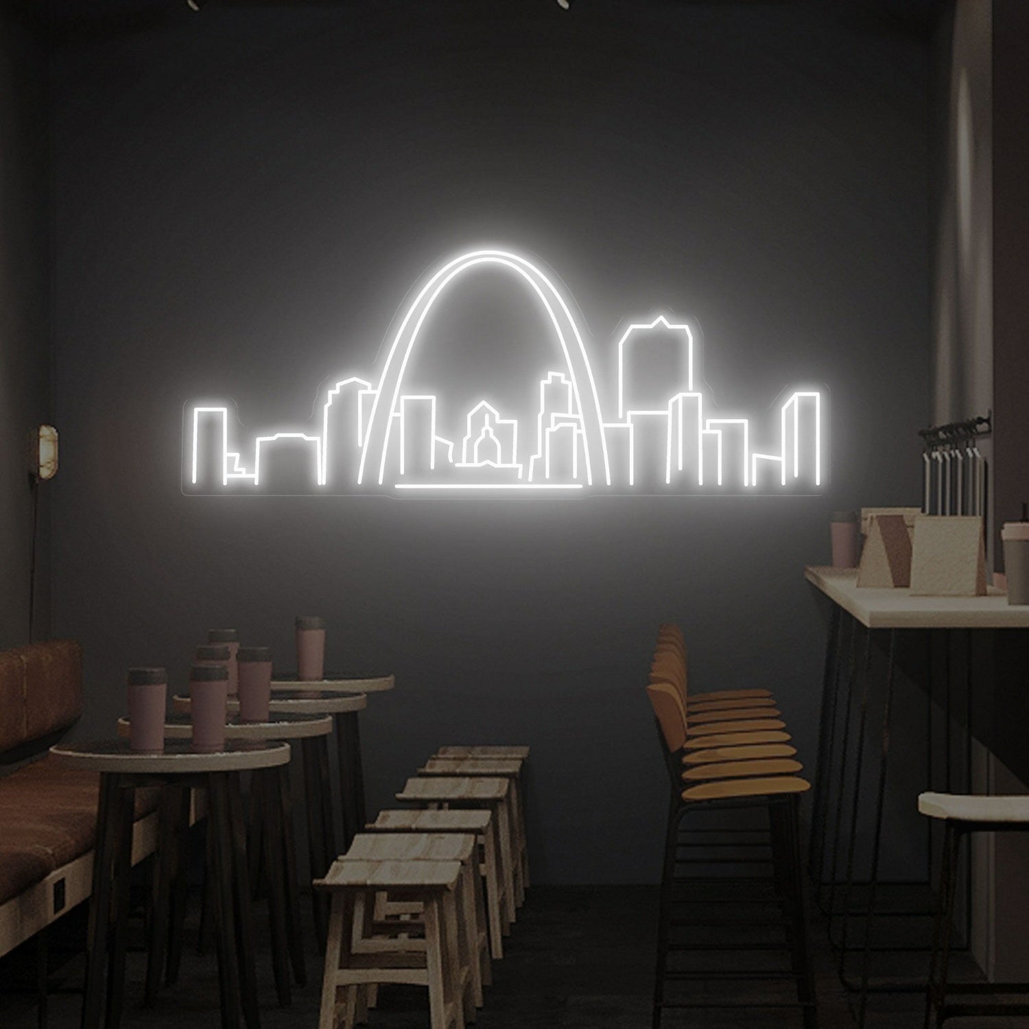 Saint Louis City Skyline Led Neon Sign Wall Decor Office Bar | Shineneon