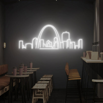 Saint Louis City Skyline Led Neon Sign Wall Decor Office Bar | Shineneon