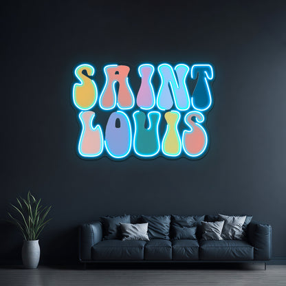 Saint Louis Vibes Artwork Led Neon Signs