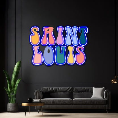 Saint Louis Vibes Artwork Led Neon Signs