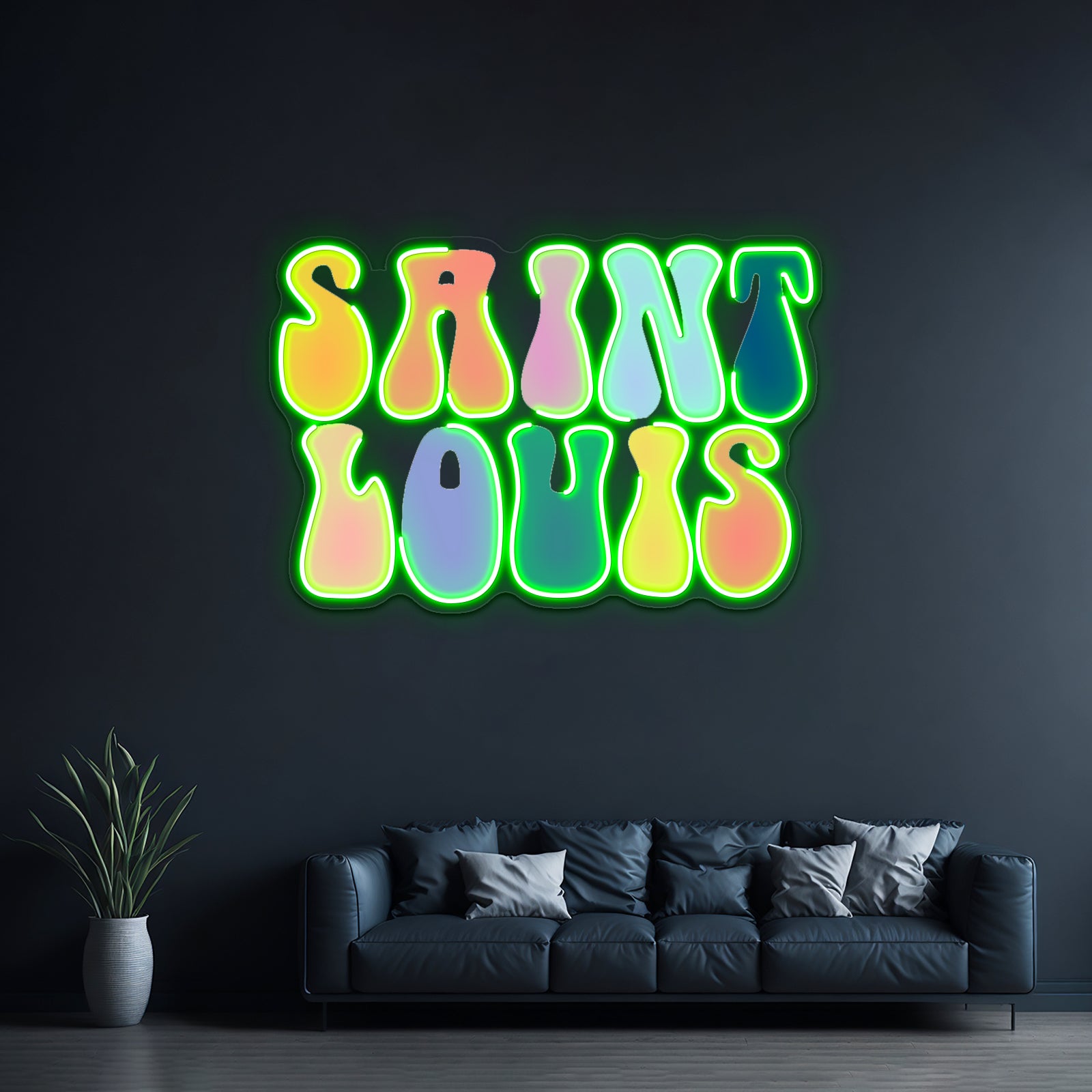 Saint Louis Vibes Artwork Led Neon Signs | Shineneon