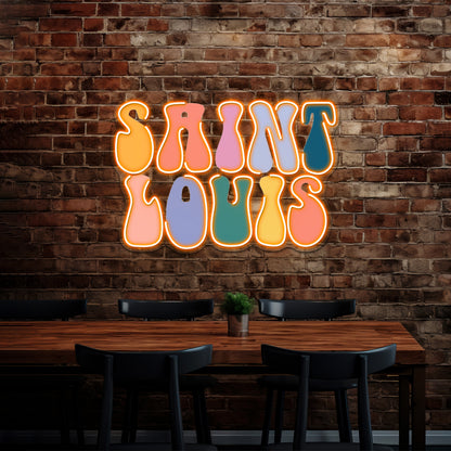 Saint Louis Vibes Artwork Led Neon Signs