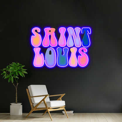 Saint Louis Vibes Artwork Led Neon Signs