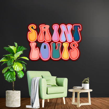 Saint Louis Vibes Artwork Led Neon Signs