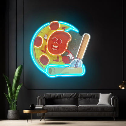 Salami Surfing A Pizza Wave Led Neon Sign Light Custom Led Signs