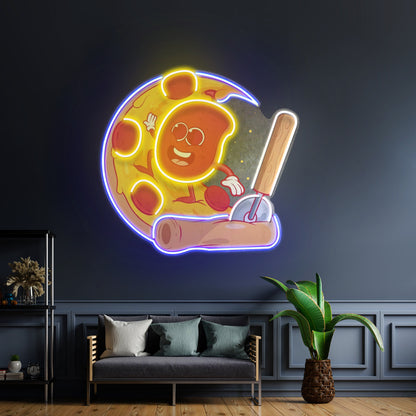 Salami Surfing A Pizza Wave Led Neon Sign Light Custom Led Signs