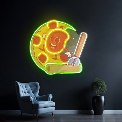 Salami Surfing A Pizza Wave Led Neon Sign Light Custom Led Signs