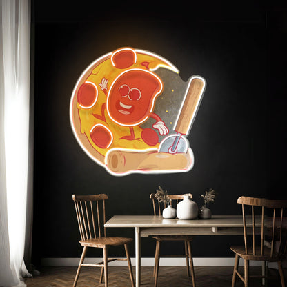 Salami Surfing A Pizza Wave Led Neon Sign Light Custom Led Signs