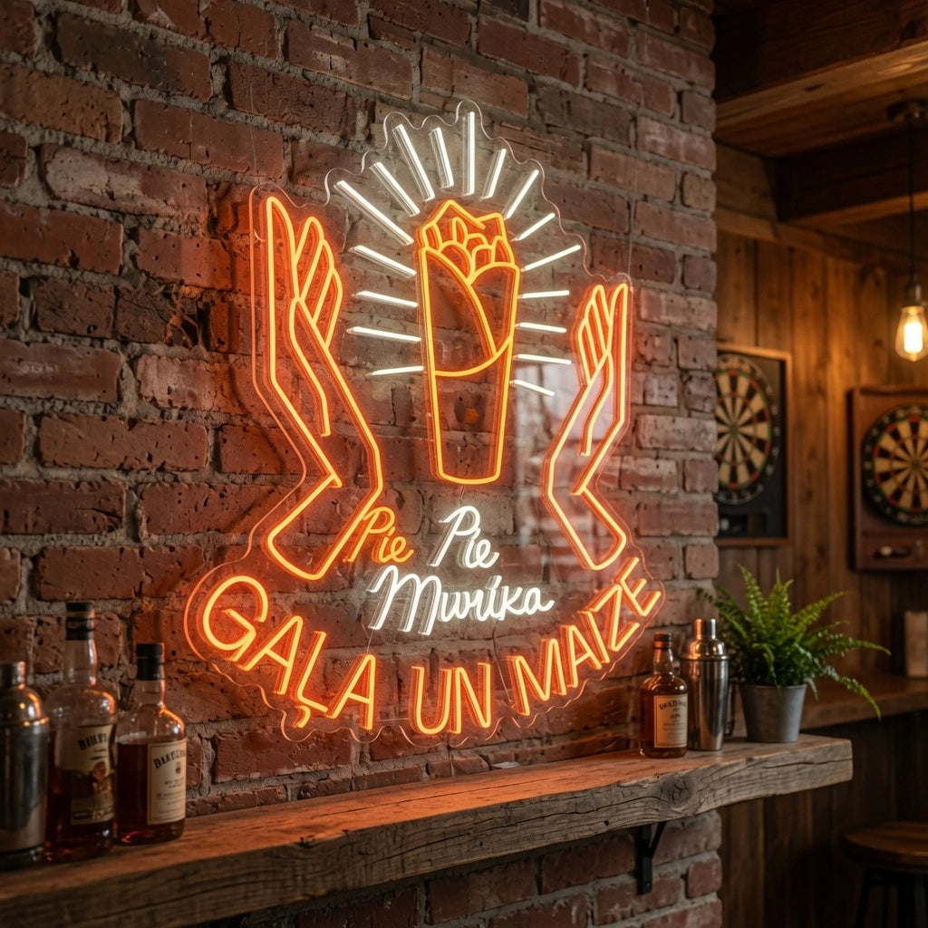 Salamin Maze Wall Decor LED Neon Sign - 03 Real Lifestyle Scene