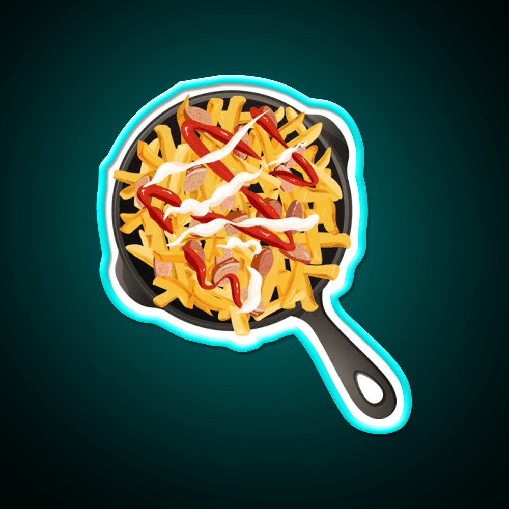 Salchipapa In A Pan Snack Food Led Neon Sign Rgb Color - Shineneon