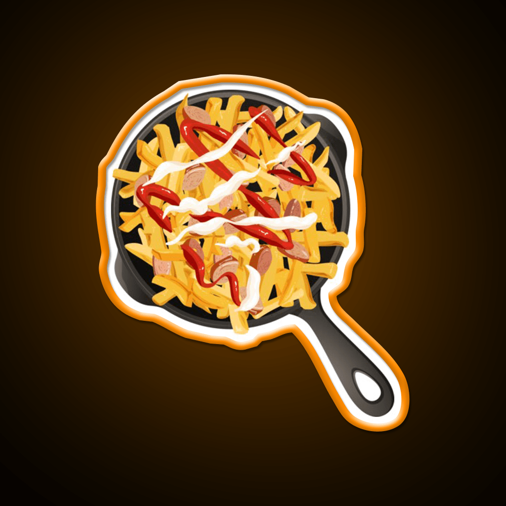 Salchipapa In A Pan Snack Food Led Neon Sign Rgb Color - Shineneon