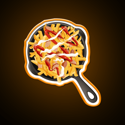 Salchipapa In A Pan Snack Food Led Neon Sign Rgb Color - Shineneon