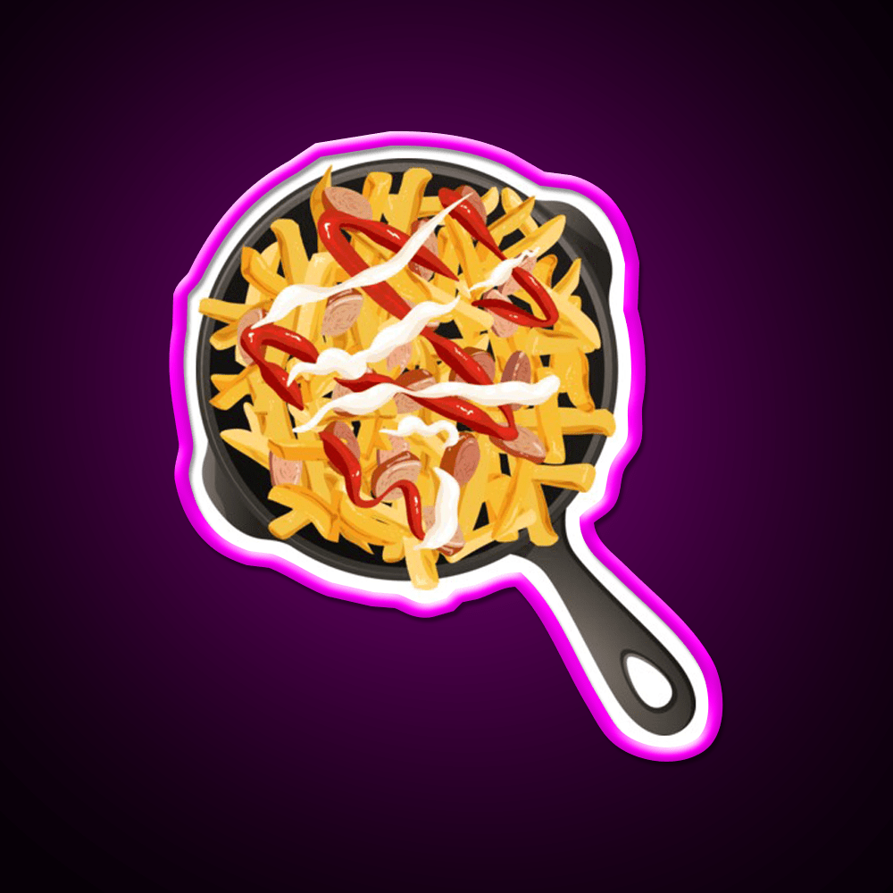 Salchipapa In A Pan Snack Food Led Neon Sign Rgb Color - Shineneon
