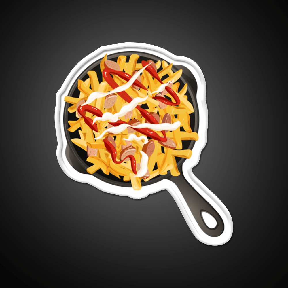 Salchipapa In A Pan Snack Food Led Neon Sign Rgb Color - Shineneon