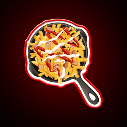 Salchipapa In A Pan Snack Food Led Neon Sign Rgb Color - Shineneon