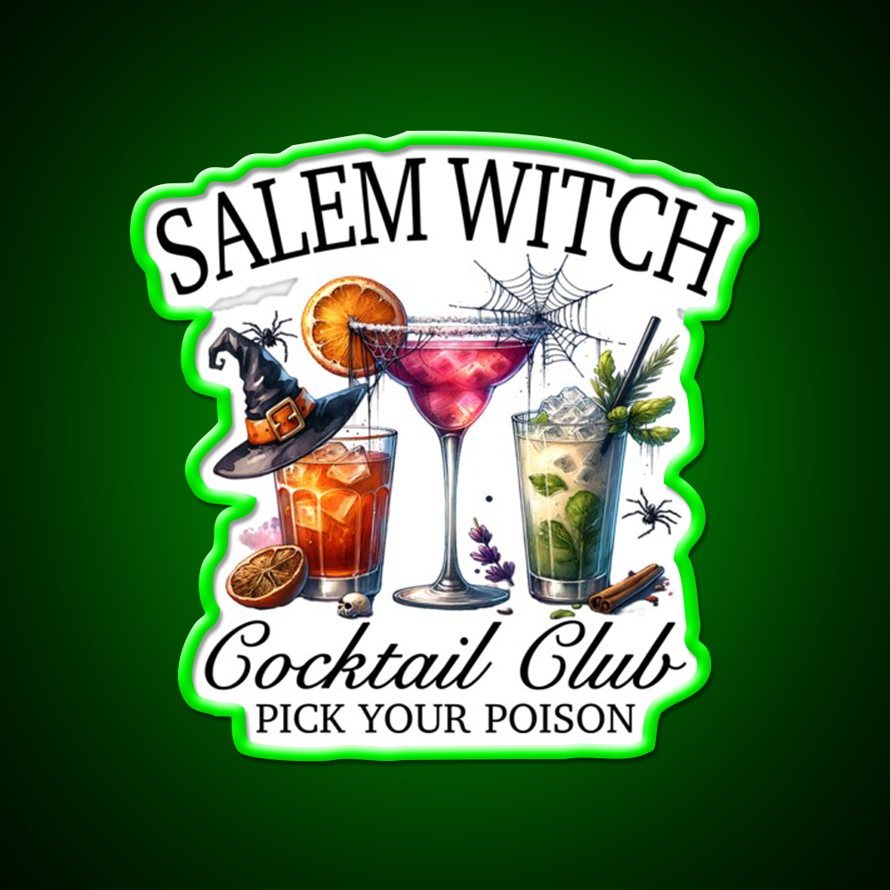 Salem Witch Cocktail Club Cocktail Bar Decor Led Neon Sign Rgb Color - LED neon sign view 8