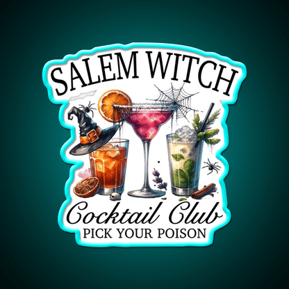 Salem Witch Cocktail Club Cocktail Bar Decor Led Neon Sign Rgb Color - Shineneon