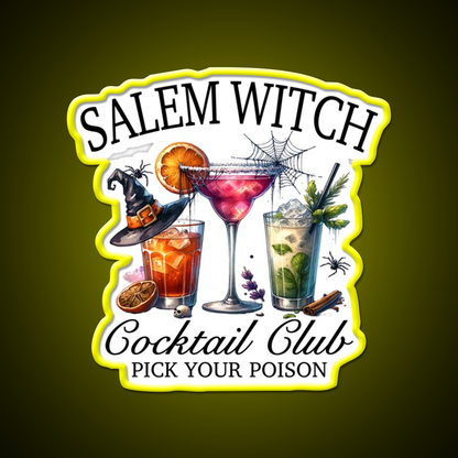 Salem Witch Cocktail Club Cocktail Bar Decor Led Neon Sign Rgb Color - LED neon sign view 7