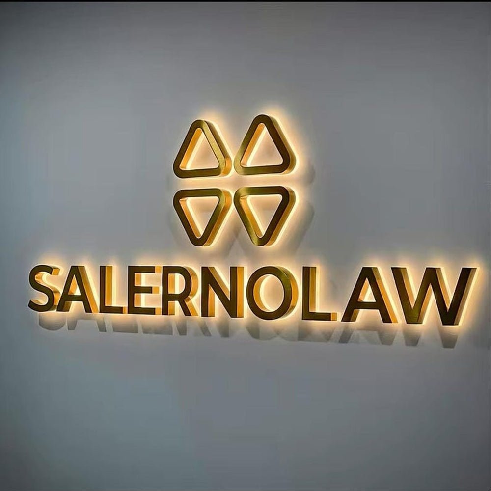 Salernolaw 3D Backlit Channel Letters Led Light Sign - Shineneon