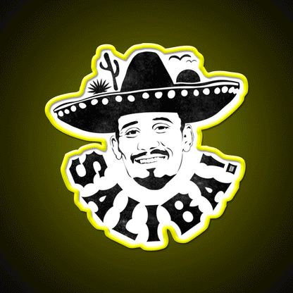 Saliba Tequila Party Drink Tequila Led Neon Sign Rgb Color - Custom LED neon sign front view