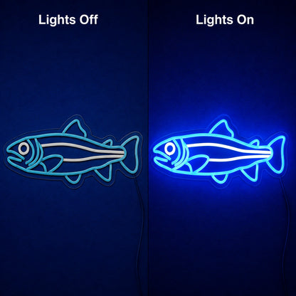 Salmon Fish Man Cave LED Neon Sign main product image
