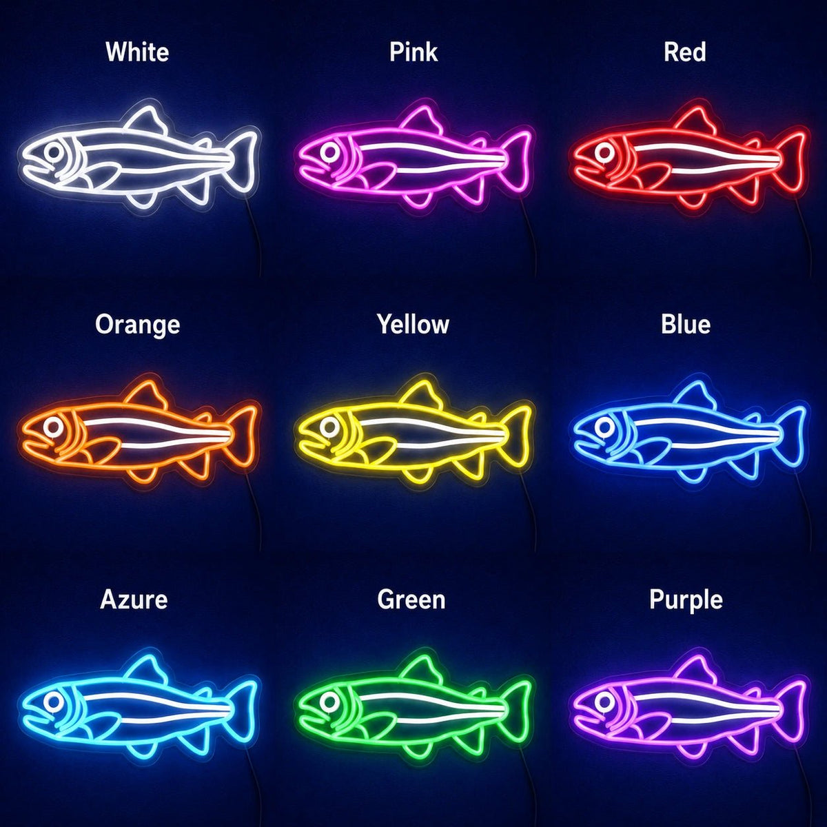 Salmon Fish Man Cave LED Neon Sign - Shineneon