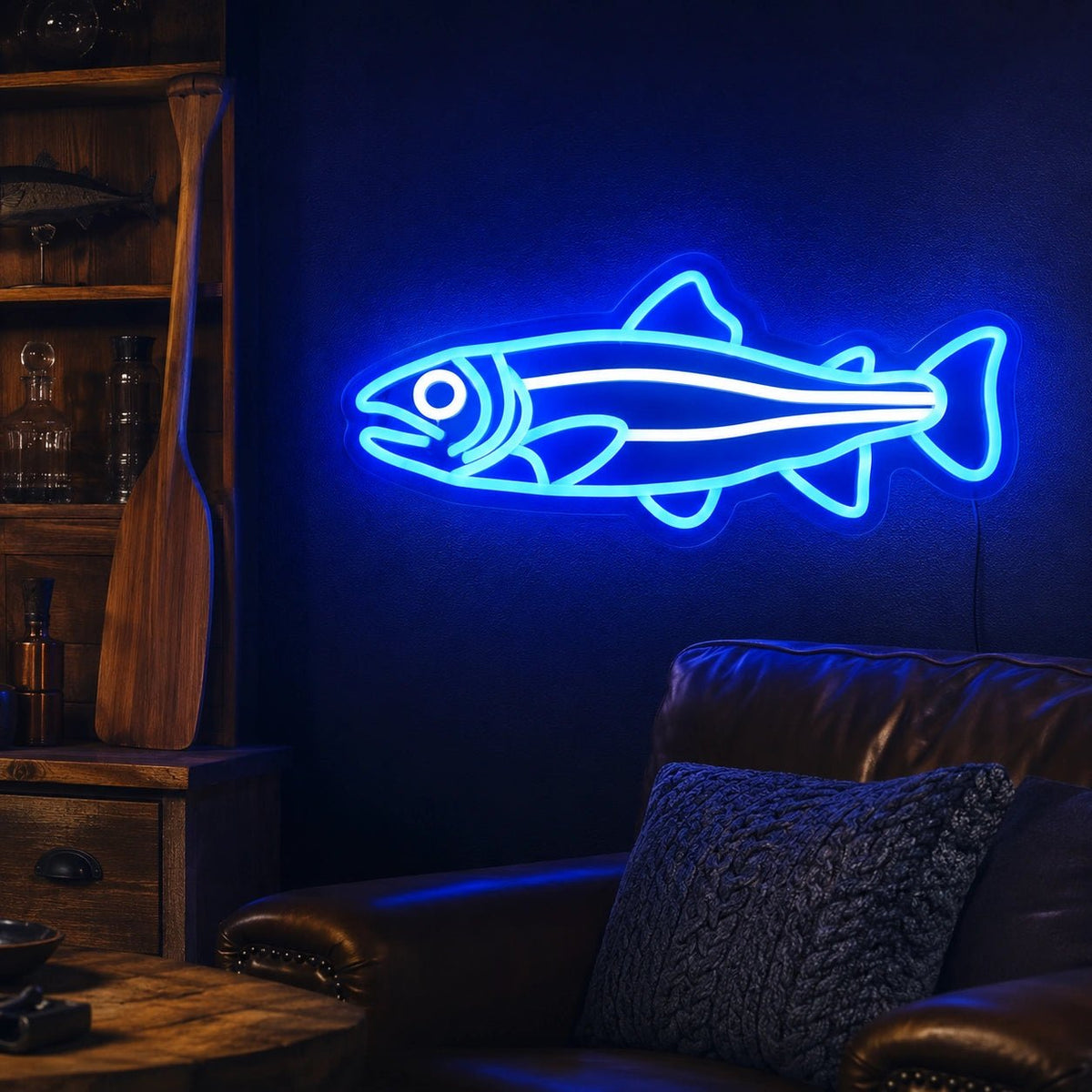 Salmon Fish Man Cave LED Neon Sign - Shineneon