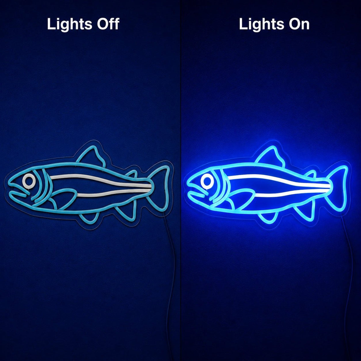 Salmon Fish Man Cave LED Neon Sign - Shineneon