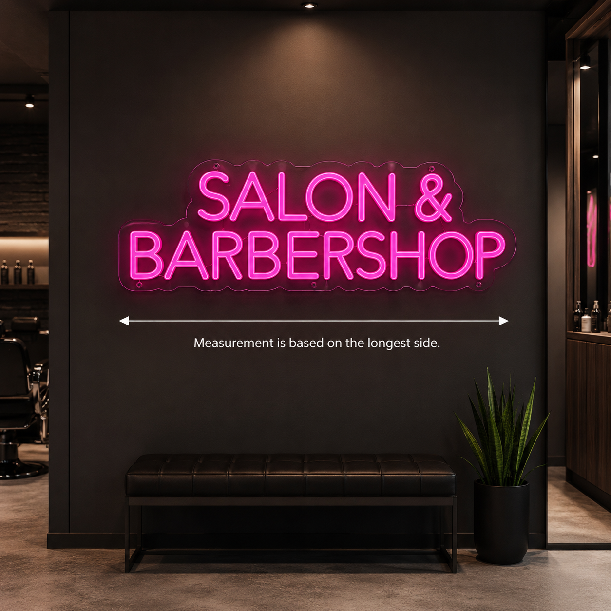 Salon And Barbershop LED Neon Sign - 04 Size Image