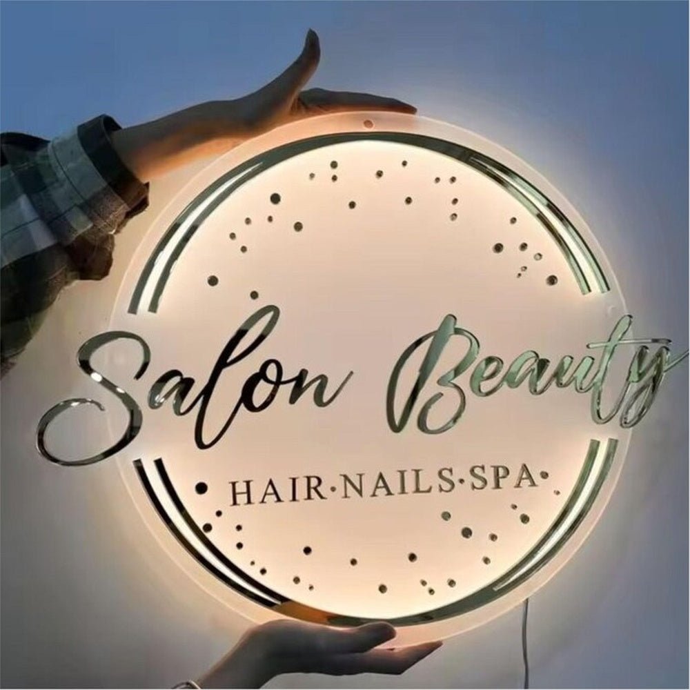 Salon Beauty Hair Nails Spa Acrylic Business Logo Sign - Shineneon