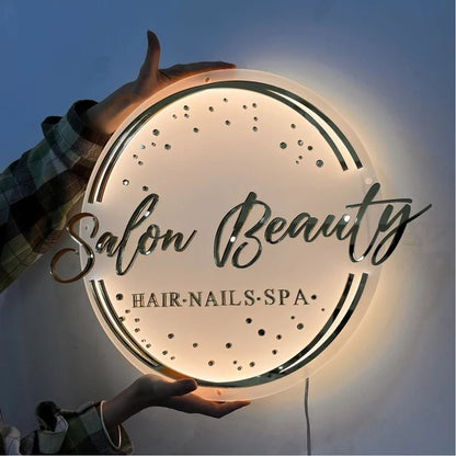 Salon Beauty Spa Acrylic Business Logo Sign - Shineneon