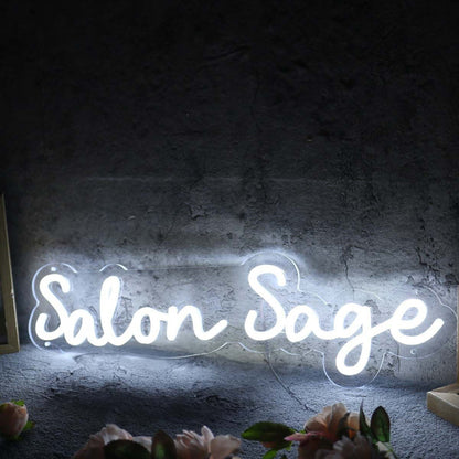 Salon Sage White Led Neon Sign | Shineneon