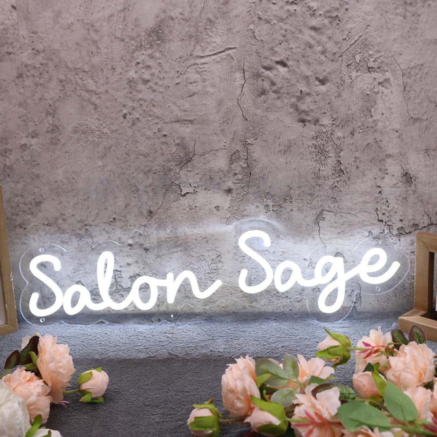 Salon Sage White Led Neon Sign | Shineneon