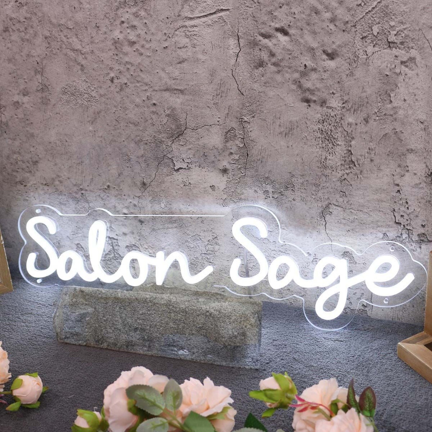 Salon Sage White Led Neon Sign | Shineneon